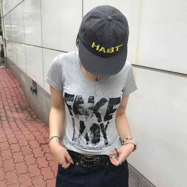 Graphic Lettering Regular Fit Daily Short Sleeve T-shirt