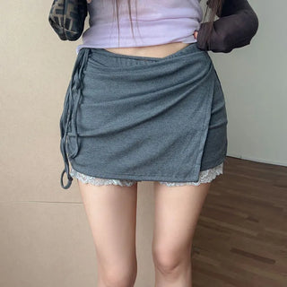 Killerg Lace Wrap Skirt Pants
