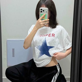 Oversized Graphic Lettering Daily Short Sleeve T-shirt