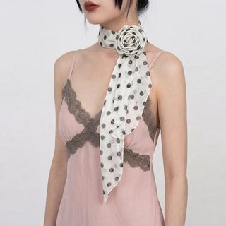 Polka Rose Scarf Set