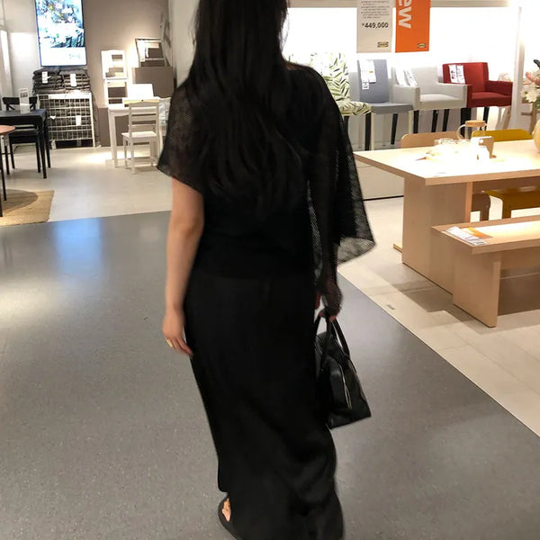 Lien Wedding Guest Look Silky String Long Skirt