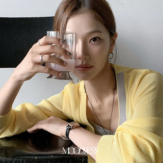 Tilda Linen-like Color Block Cardigan