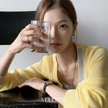 Tilda Linen-like Color Block Cardigan