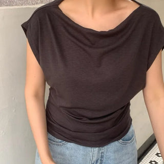 Soft Cowl Neck T-shirt