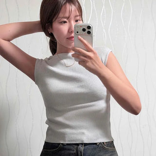 Slim Fit Fitted Plain Daily Sleeveless