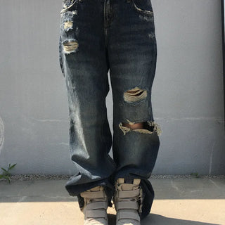 Void Loose Damaged Vintage Bootcut Denim Pants