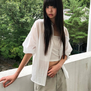 Ecom See-through Long Sleeve Shirt