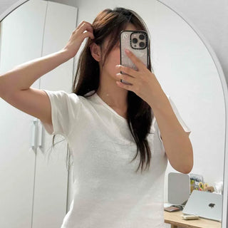 Ciel Plain Regular Fit Short Sleeve Daily T-shirt