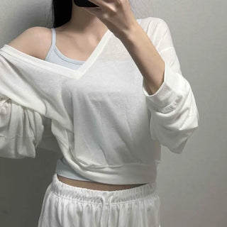 Loto Cooling Deep V-Neck Summer Sweatshirt