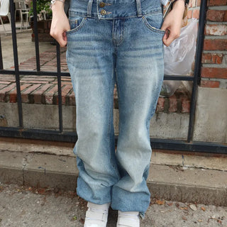 Off to Heart Loose Bootcut Denim Pants