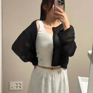 O2 Daily See-through Cardigan