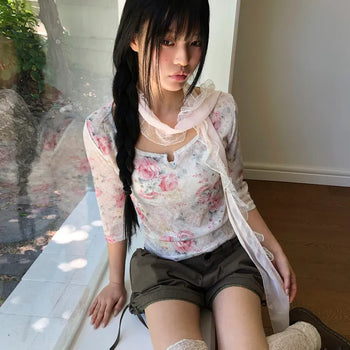 Llewell Flower Sleeveless T-shirt