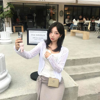 Summer See-through Wavy Cardigan