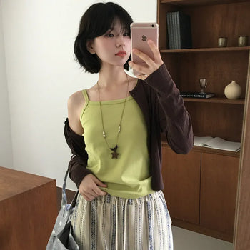 Iroiro colorful strap sleeveless top