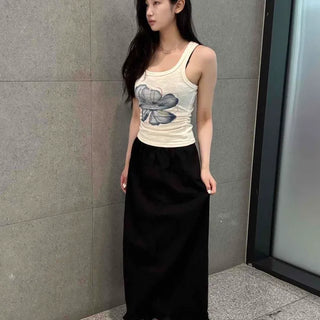 Juliet Frill Elastic Long Skirt