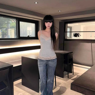 Washed Zipper Button Bootcut Regular Fit Long Pants