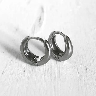 (Surgical Steel) Teardrop One-Touch Bold Ring Earrings