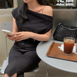Dylan Drape Shirred Off-Shoulder Short Sleeve T-Shirt