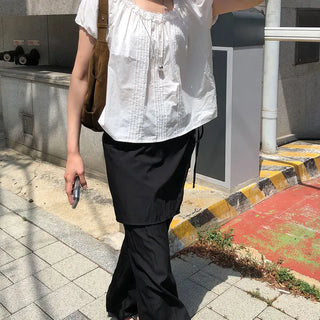 Steel Wrap Skirt Pants