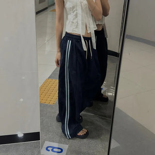 [Cool] Crispy Nylon Color Block Long Pants