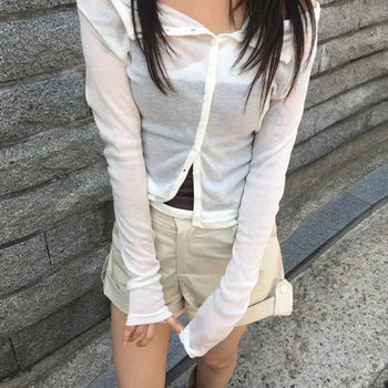 *Delicate Fit* Off-Drape Cardigan