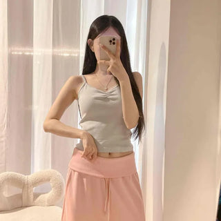 Seq Strap Slim Fit Plain Daily Sleeveless