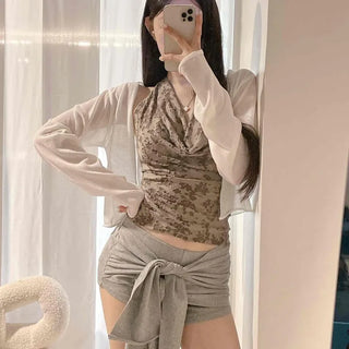 Open Regular Fit Plain Long Sleeve Casual Cardigan