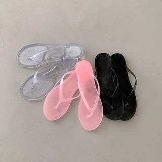 ◈Up to 260◈Jelly◈Clear Flip-flops Transparent Slippers Daily Vacation Water Play Beach Flip-flops Summer Shoes