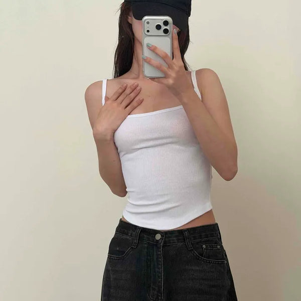 Seche Strap Plain Fitted Slim Fit Daily Sleeveless