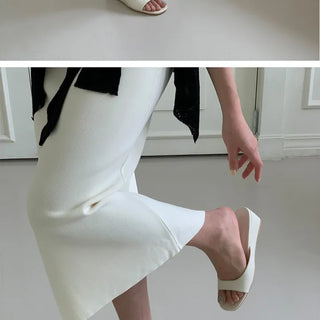 Platform wedge heels