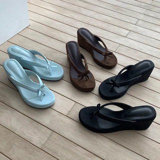 Ribbon Wedge Flip-Flops