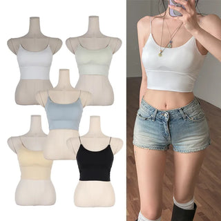 Caster U-neck Ice Bra Top [Built-in Cup]