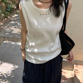 [Unisex] Jerry Studded Oversized Ribbed Sleeveless Top (3 colors)