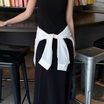 HIGHLIGHT Cap Sleeveless Long Dress
