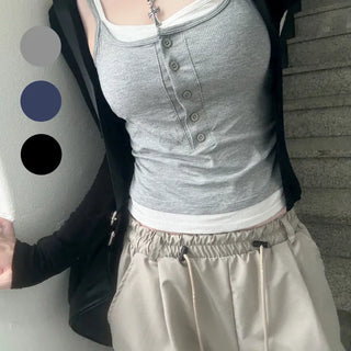 Yukiya Daily Hip Layered Sleeveless Cap (3 colors)