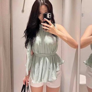 Dolphin High-Waisted Slim Shorts