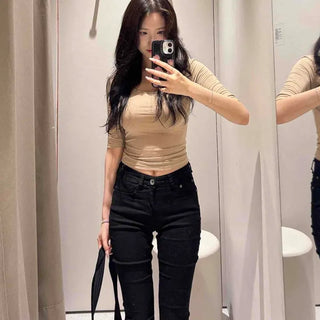 *A Must-Have♡‧₊˚* Rare Slim Basic Biker Pants