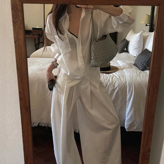 Smoke Two-Pintuck Wide Pants