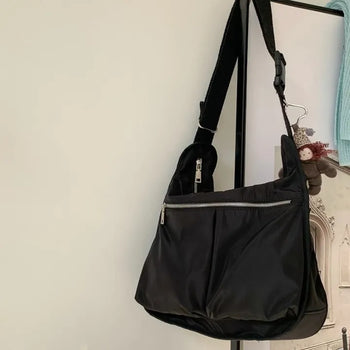 Nylon Multi Two-Pocket Crossbody Bag