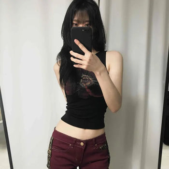Slim Fit Leopard Print Button Contrast Layered Daily Shorts