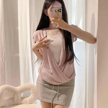 Kyle LAB See-through Cap Sleeve T-shirt