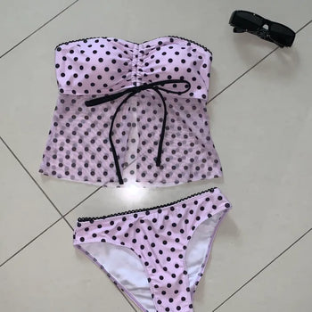 Highly  Tank polka dot bikini