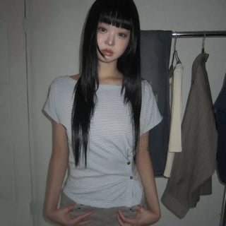 Shoto Wrap Button Short Sleeve T-shirt