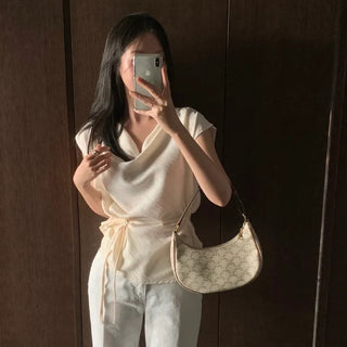 Bresee Wrinkle Drape Strap Cap Sleeve Sleeveless Blouse