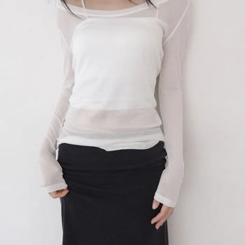 Tencel Deep U-Neck Tee  / Tencel Deep U-Neck T-Shirt