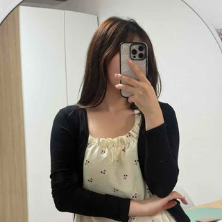 Lugyeol Plain Slim Fit Long Sleeve Daily Cardigan