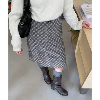 wafer ribbon chiffon skirt