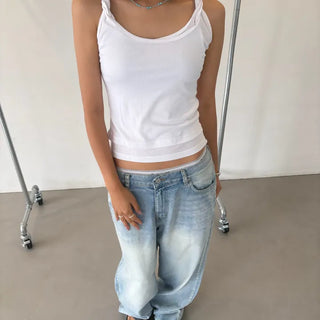 TWIST STRAP LAYERED SLEEVELESS