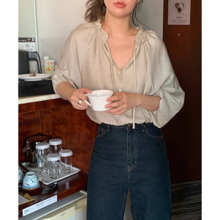 nature frill blouse