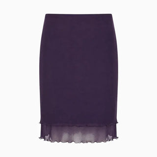 Plum Veil Midi Skirt